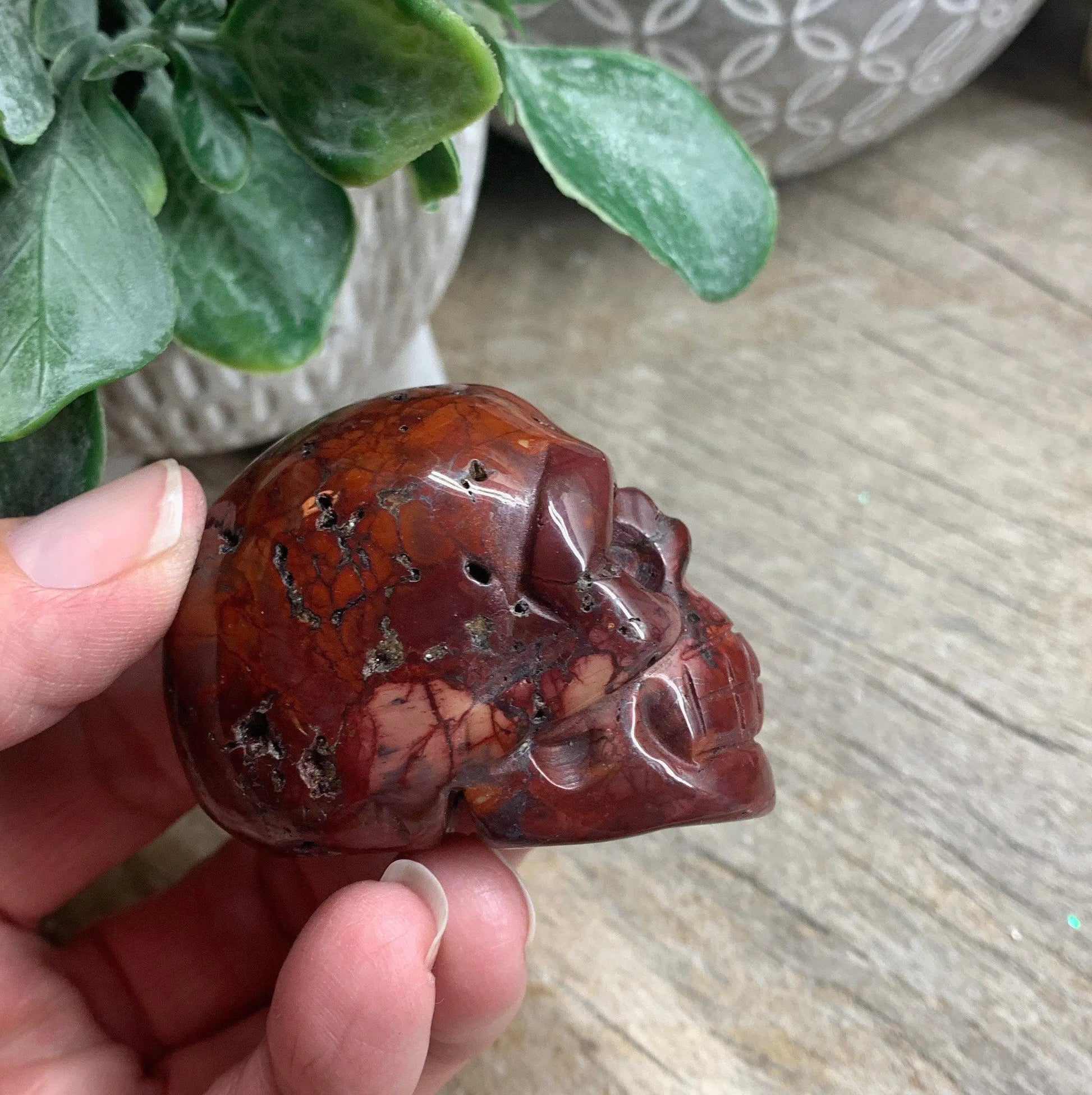 Red Jasper Carved Skull FIG-0200 Shop Wholesale Crystals