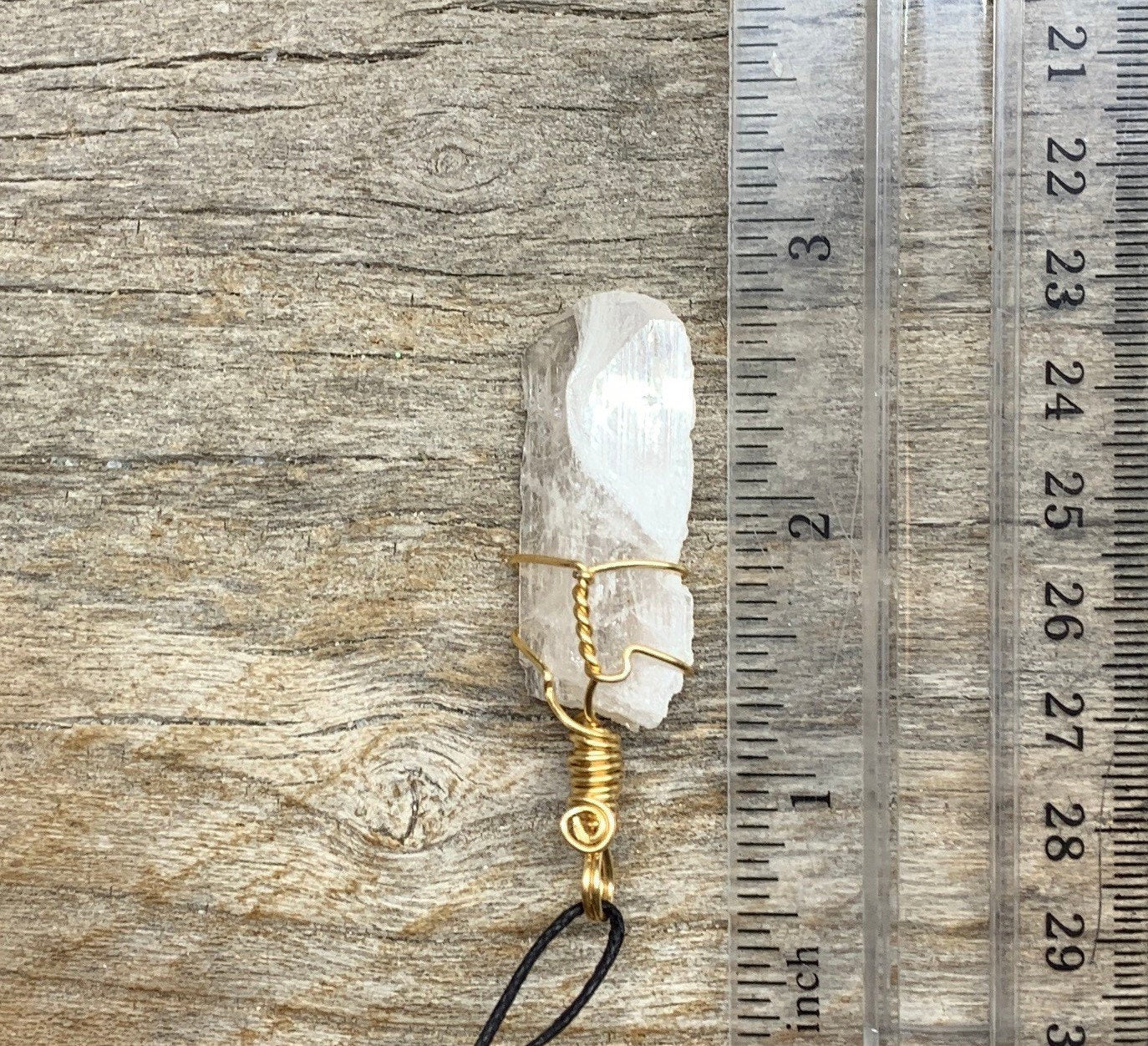 Danburite Wire Wrapped Necklace HOT-0525