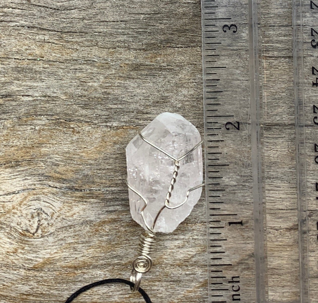 Danburite Wire Wrapped Necklace HOT-0513