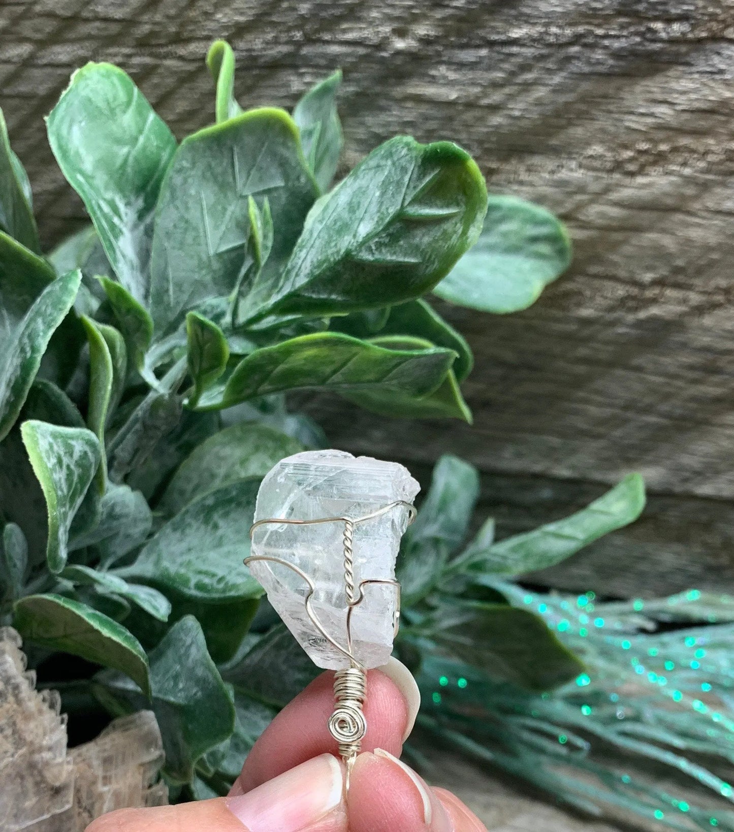 Danburite Wire Wrapped Necklace HOT-0511 Shop Wholesale Crystals