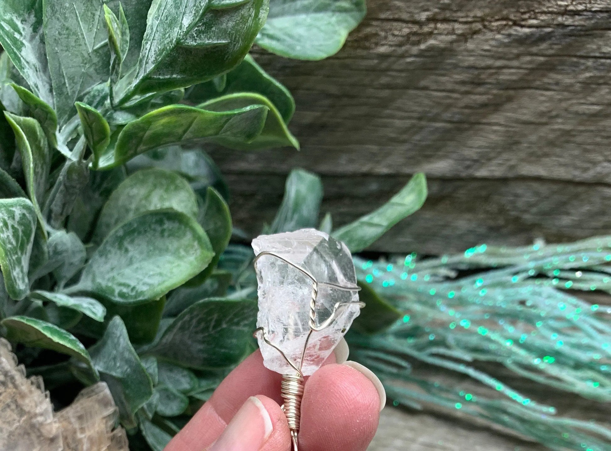 Danburite Wire Wrapped Necklace HOT-0511 Shop Wholesale Crystals