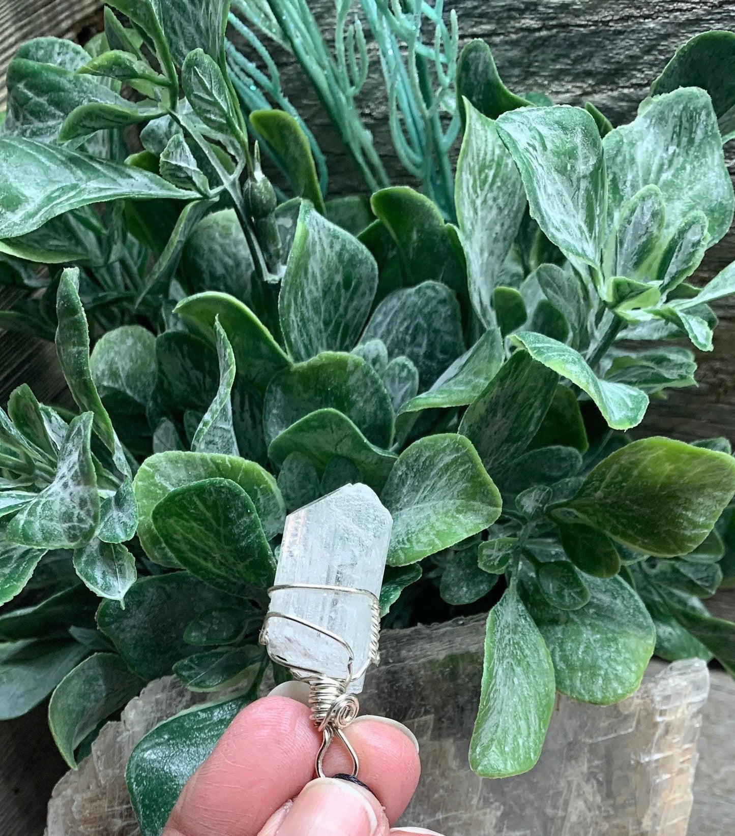 Danburite Wire Wrapped Necklace HOT-0503 Shop Wholesale Crystals