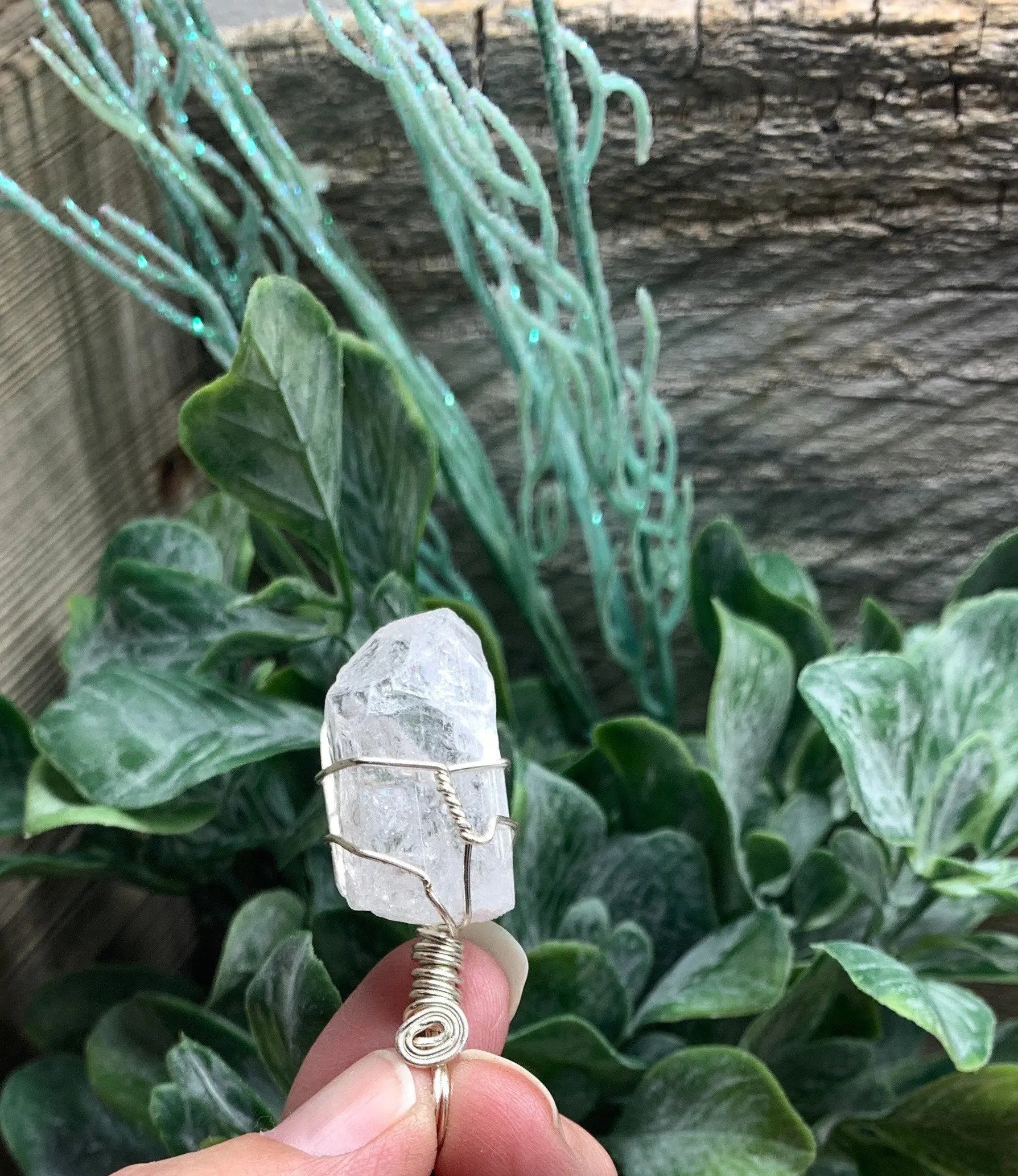 Danburite Wire Wrapped Necklace HOT-0502 Shop Wholesale Crystals