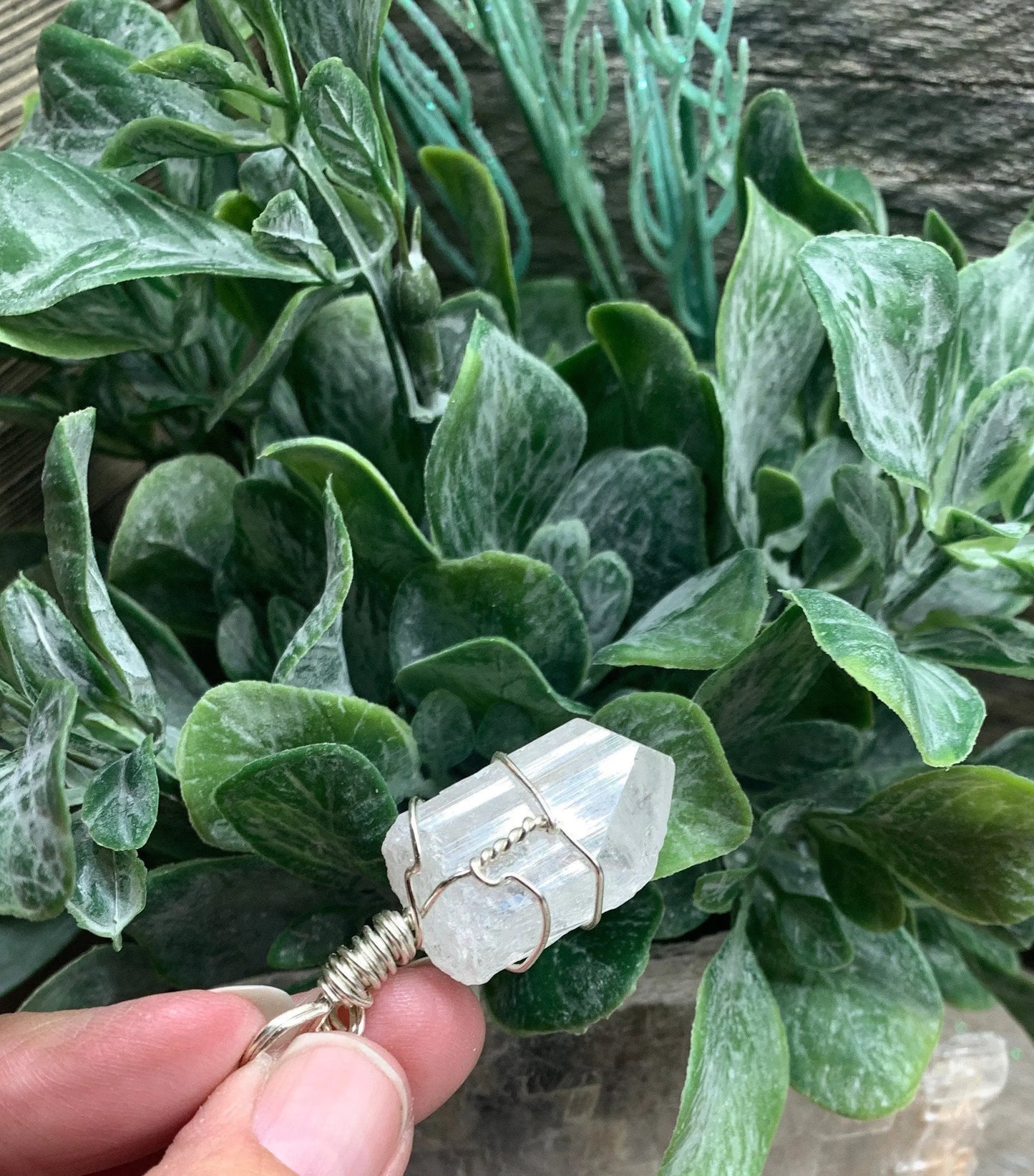 Danburite Wire Wrapped Necklace HOT-0502 Shop Wholesale Crystals