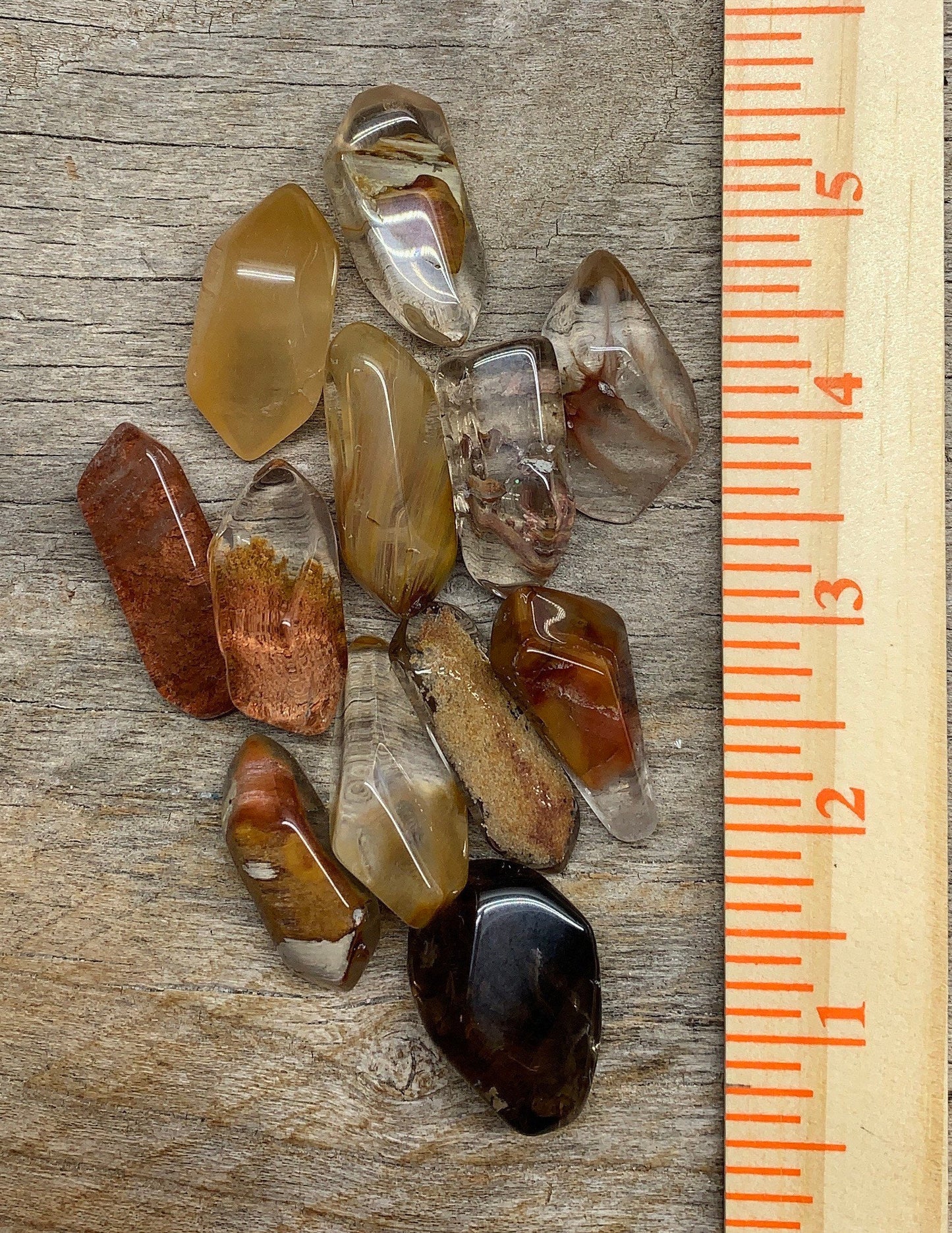 Angel Phantom Quartz Tumbled Crystal Point (Amphibole) 0731 (1”- 1 3/4")