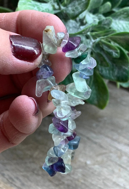 Fluorite Chip Bracelet BRC-0048 Shop Wholesale Crystals