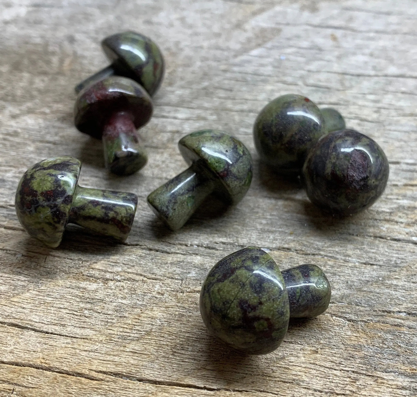 Dragons Blood Jasper Mushroom (Approx. 5/8”x 3/4”) 0008 Shop Wholesale Crystals