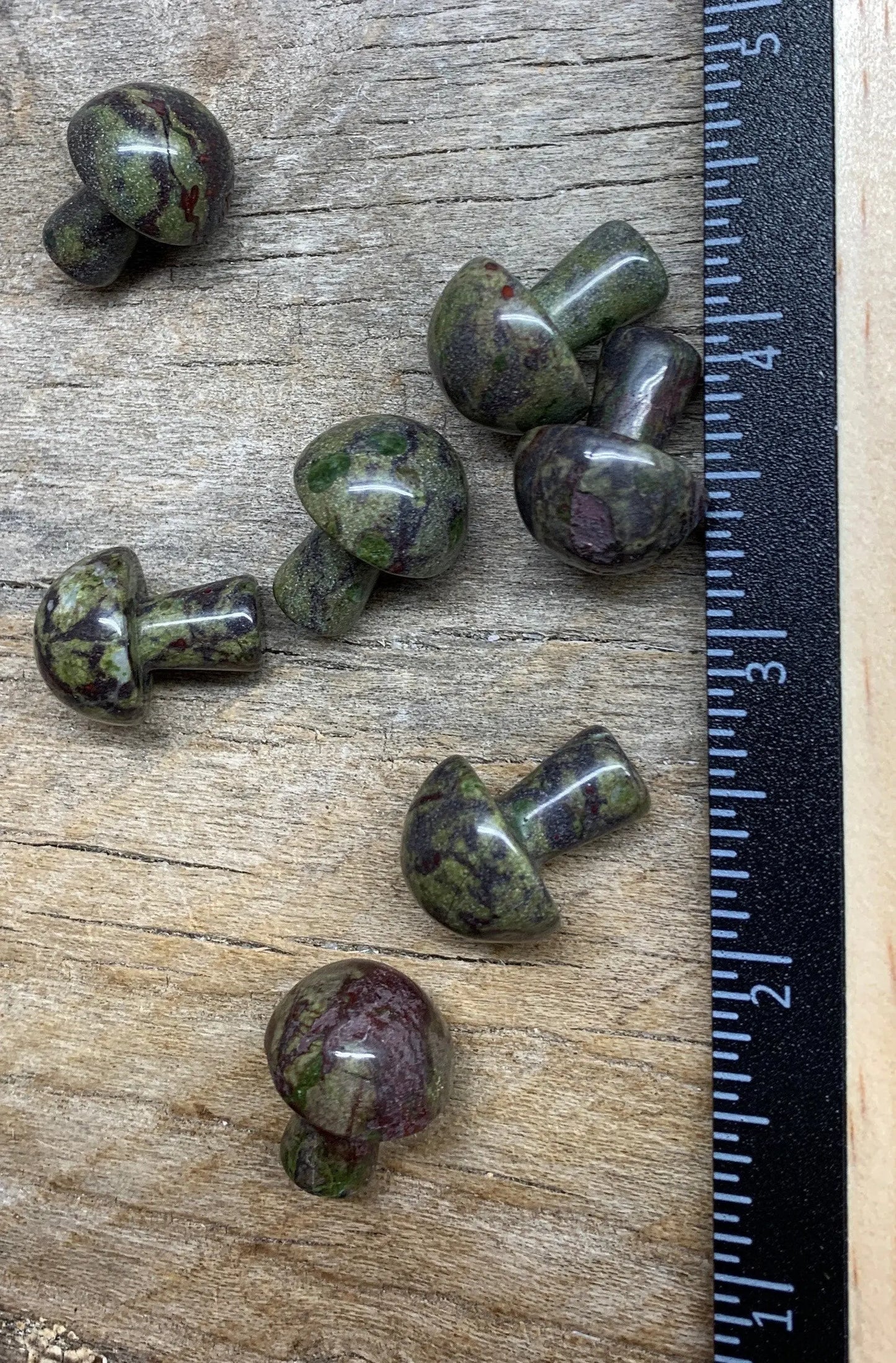 Dragons Blood Jasper Mushroom (Approx. 5/8”x 3/4”) 0008 Shop Wholesale Crystals