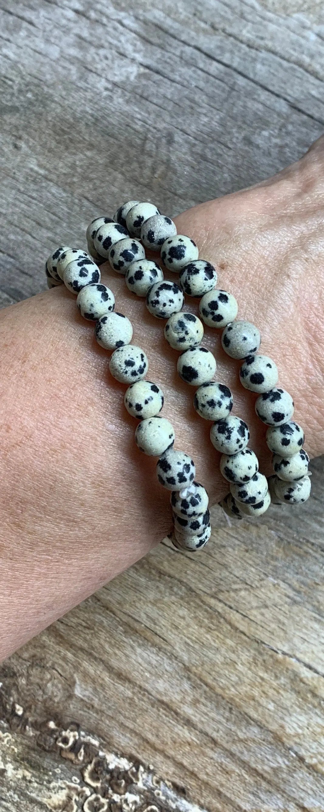 Dalmatian Jasper Bracelet 6 mm BRC-0140 Shop Wholesale Crystals