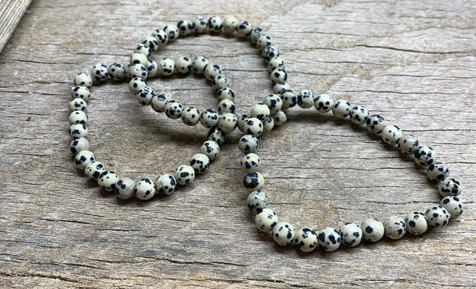 Dalmatian Jasper Bracelet 6 mm BRC-0140 Shop Wholesale Crystals
