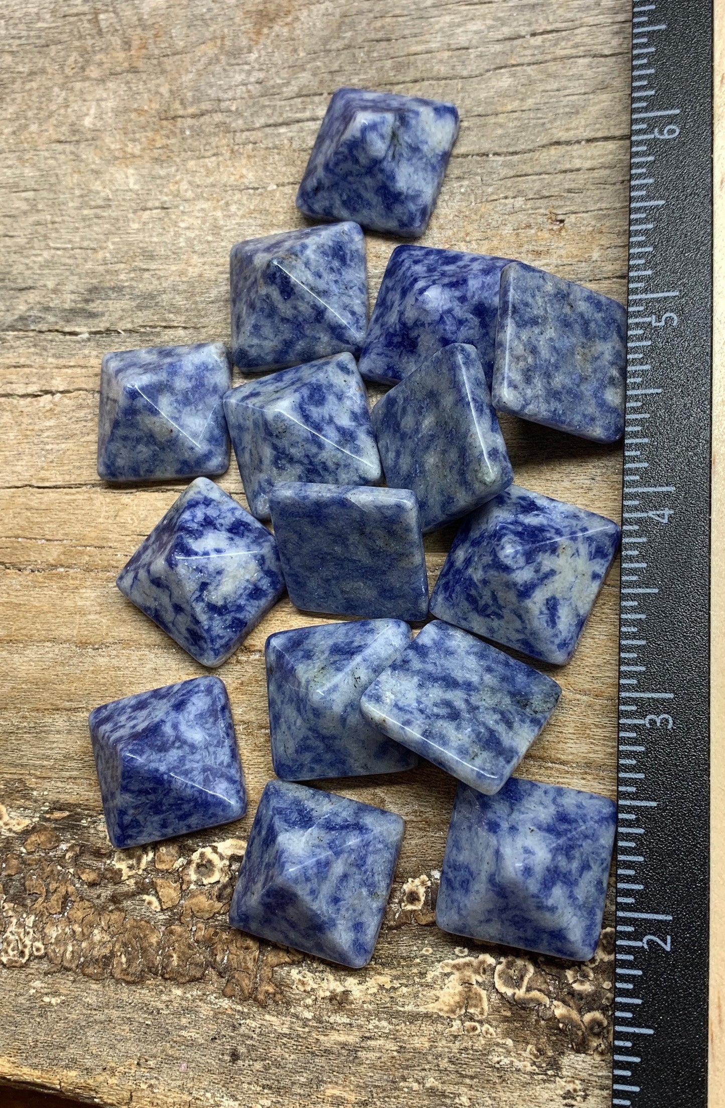 Sodalite Pyramid (Approx. 3/4” x 3/4" x 5/8") 0242