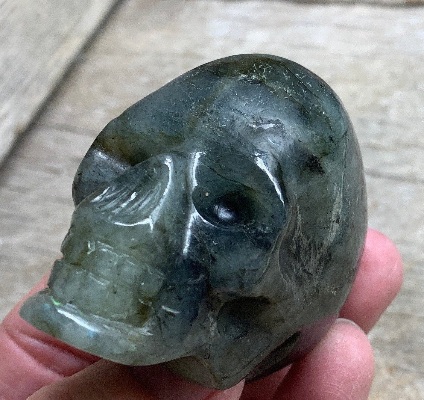 Labradorite Carved Skull FIG-0515