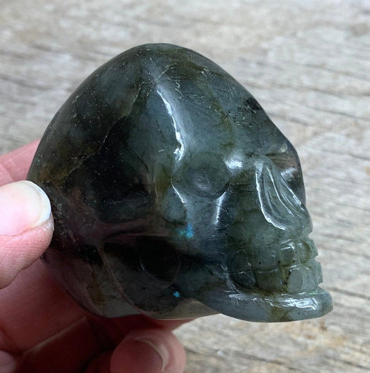 Labradorite Carved Skull FIG-0515