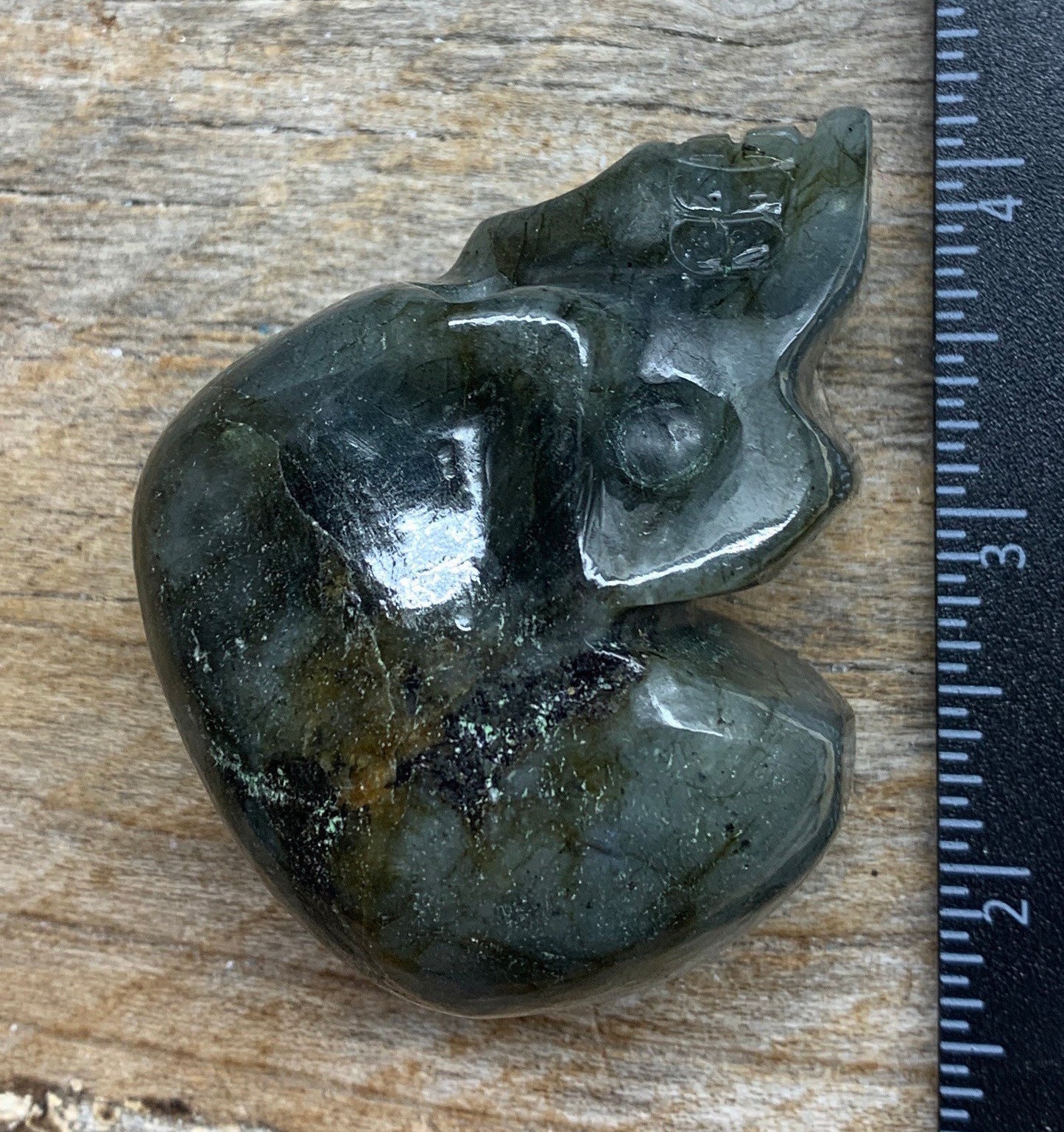 Labradorite Carved Skull FIG-0515