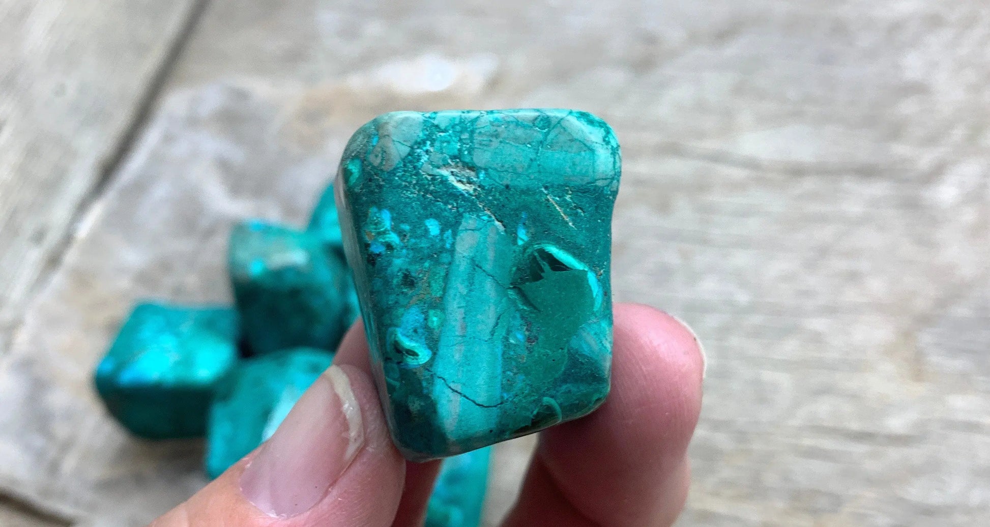 Chrysocolla Large Tumbled Stone 0622 (1”- 1 3/4”) Shop Wholesale Crystals