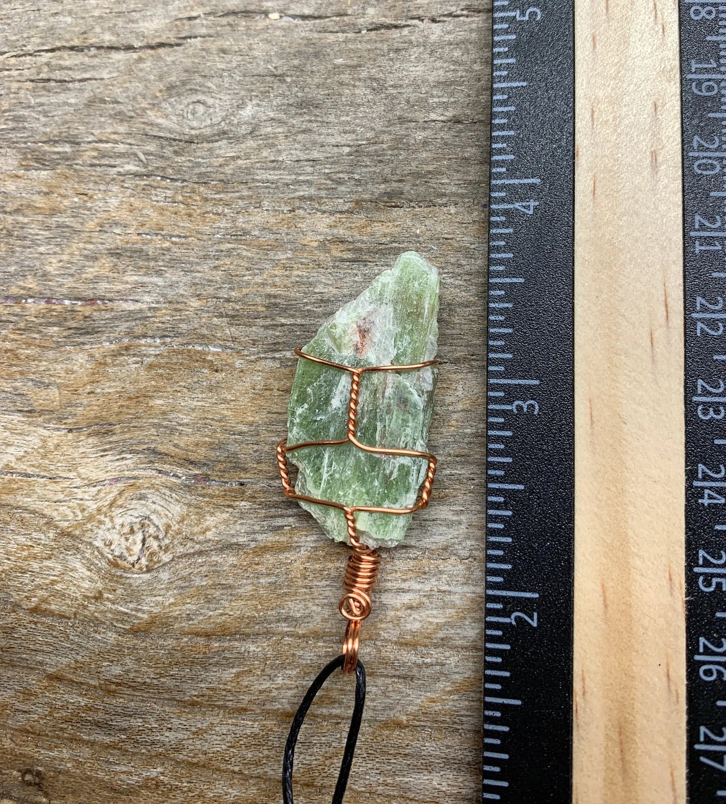 Green Kyanite Wire Wrapped Necklace NCK-1571 Shop Wholesale Crystals