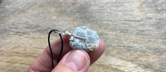 Celestite Wire Wrapped Necklace  NCK-1567