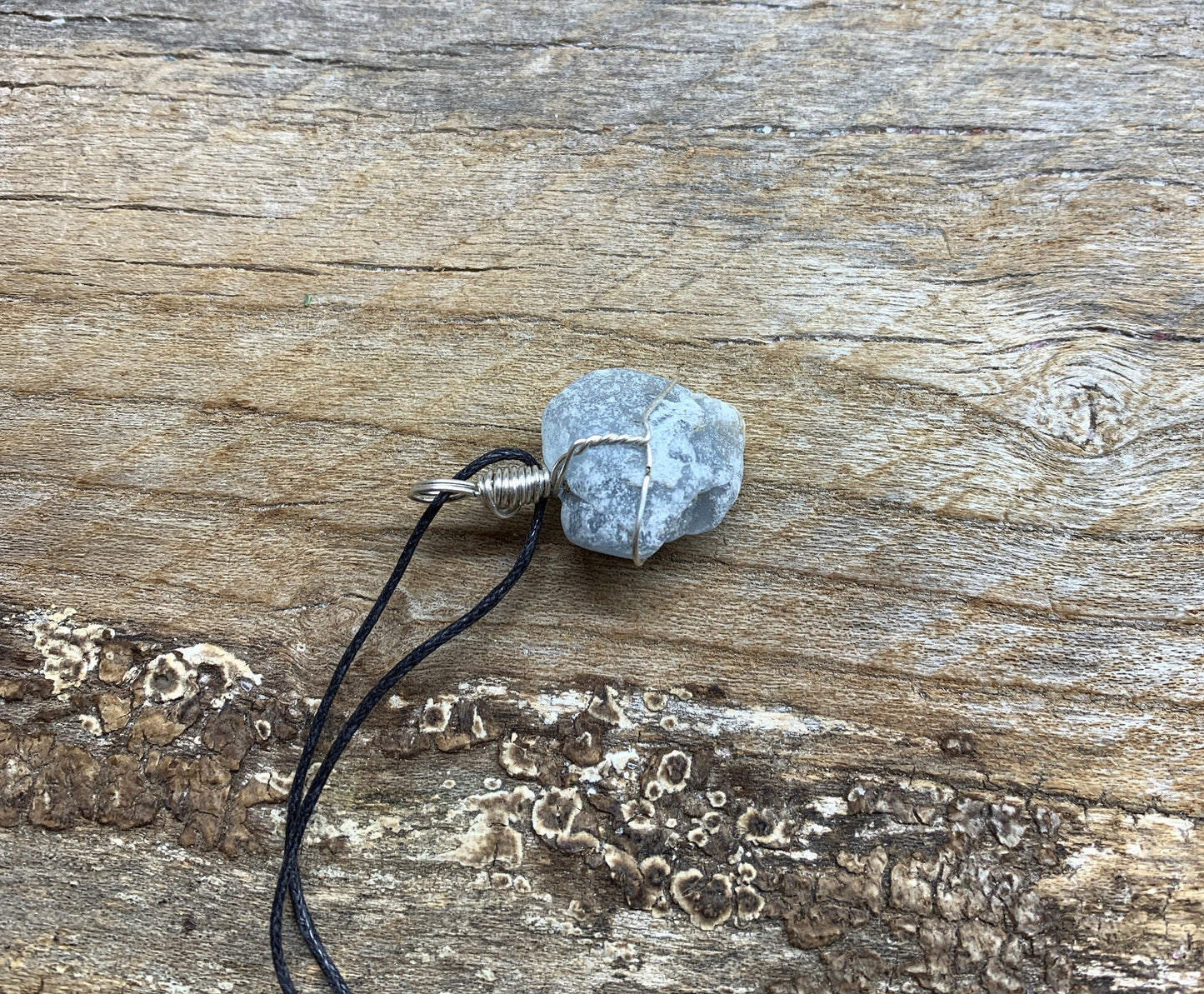 Celestite Wire Wrapped Necklace  NCK-1567