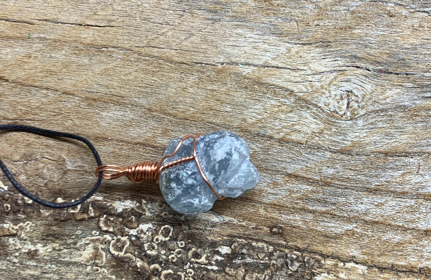 Celestite Wire Wrapped Necklace  NCK-1561