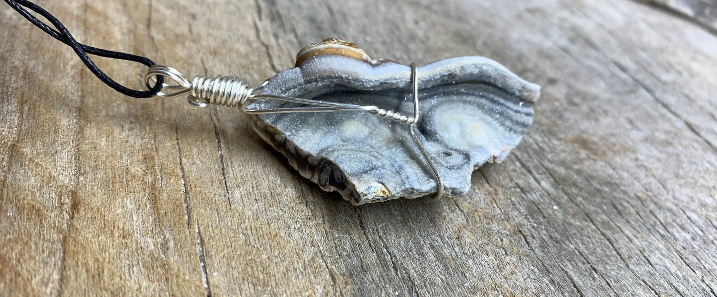 Agate Wire Wrapped Necklace NCK-1502 Shop Wholesale Crystals