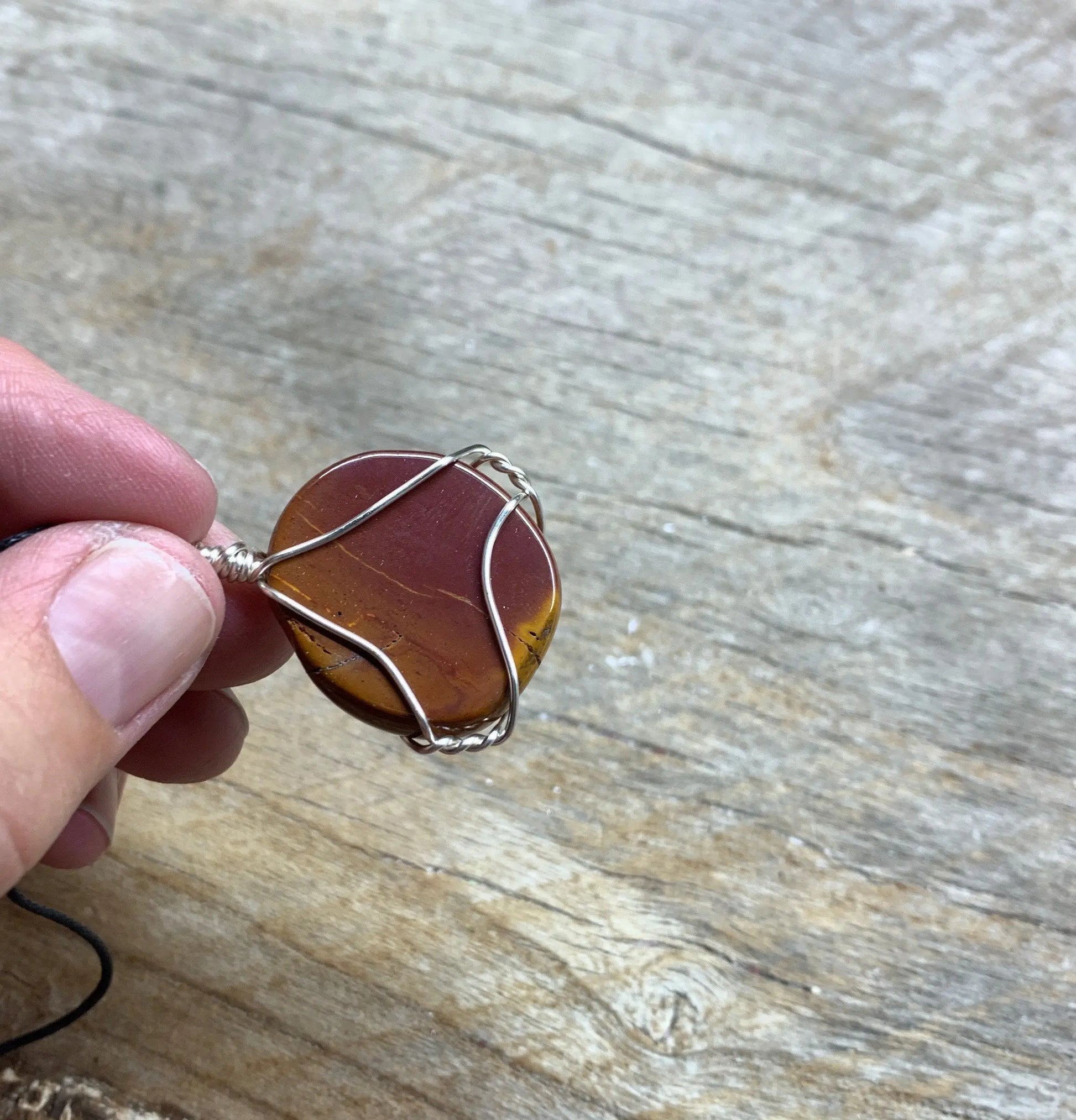 Mookaite Jasper Necklace, Wire Wrapped, Hand Made NCK-1500 Shop Wholesale Crystals