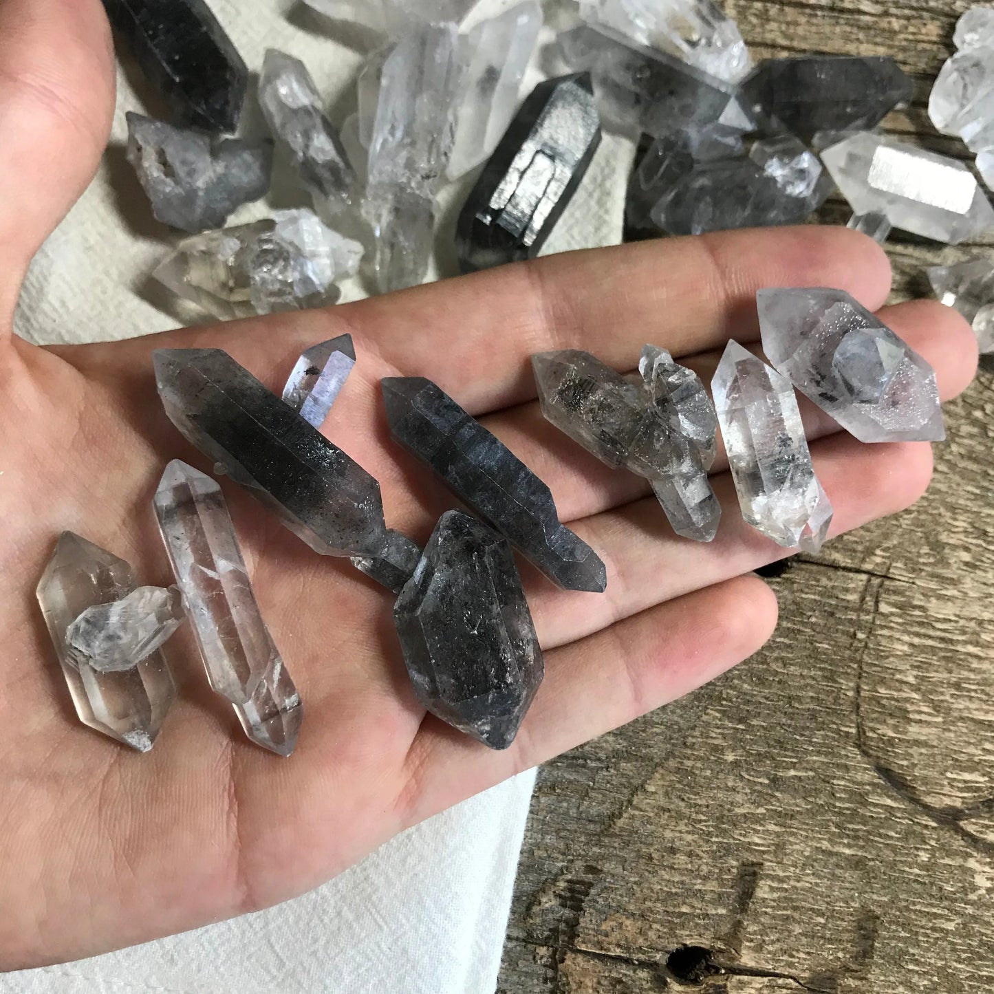 Naturally Terminated (Double Terminated, Tibetian Quartz Crystal, (Approx 3/4" - 1 1/4") One Crystal, Grid Making or Wire Wrapping 0188 Shop Wholesale Crystals