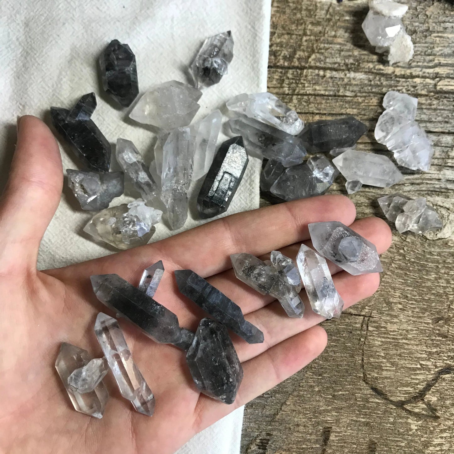 Naturally Terminated (Double Terminated, Tibetian Quartz Crystal, (Approx 3/4" - 1 1/4") One Crystal, Grid Making or Wire Wrapping 0188 Shop Wholesale Crystals
