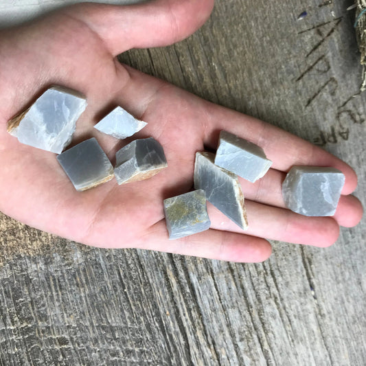 Raw Grey Moonstone, One Crystal (Approx 3/4"), Rough Stone, Supply for Crystal Grid or Crafts 1282 Shop Wholesale Crystals
