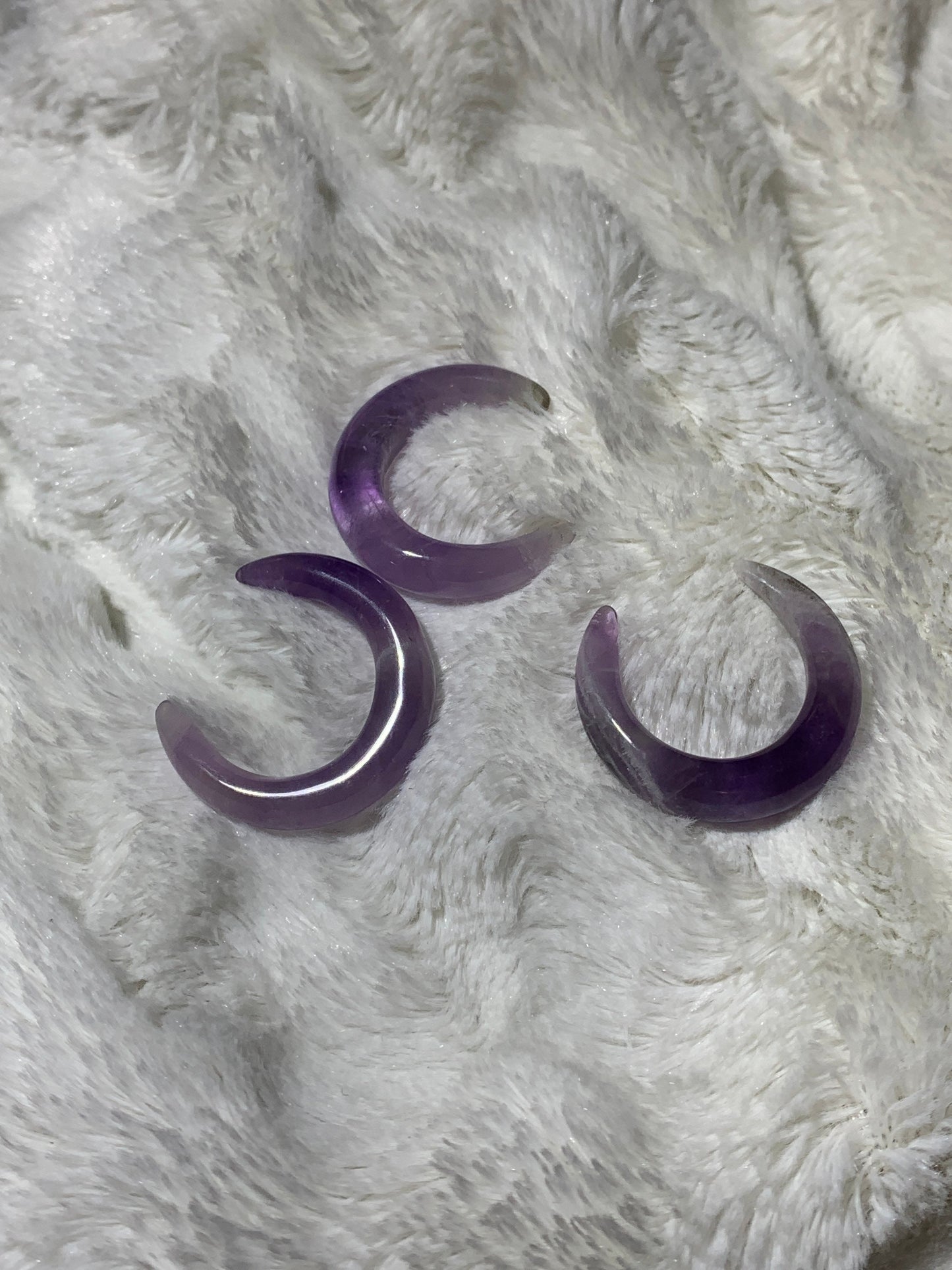 Carved Amethyst Crescent Moon 0031