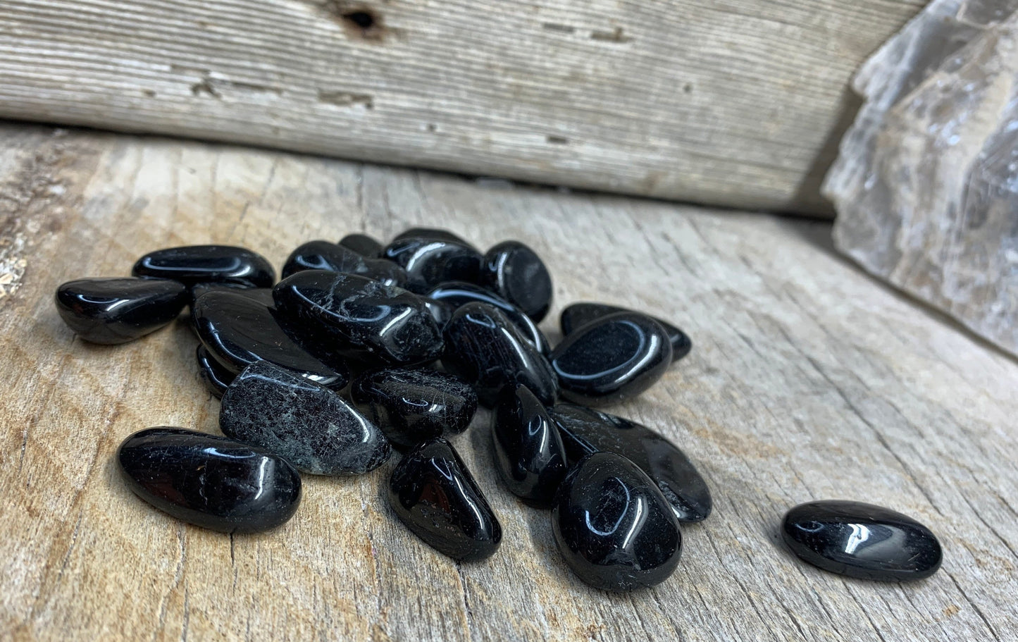 Black Tourmaline Tumbled Stone (Approx. 3/4" - 1 1/8") BIN-1429