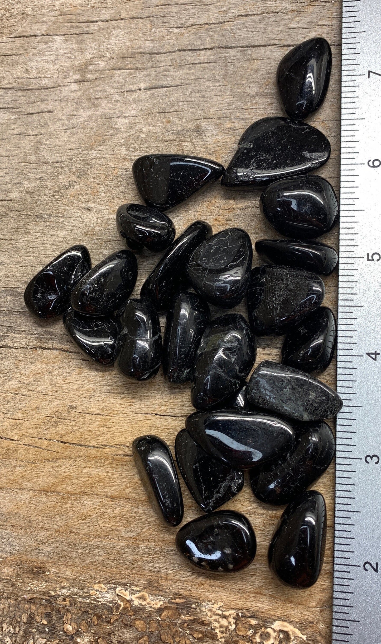 Black Tourmaline Tumbled Stone (Approx. 3/4" - 1 1/8") BIN-1429