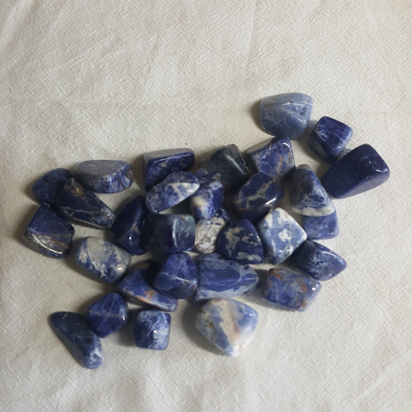 Sodalite Polished Tumbled Stone (Approx 5/8" - 3/4") for Wire Wrapping or Crystal Grid Supply BIN-1313