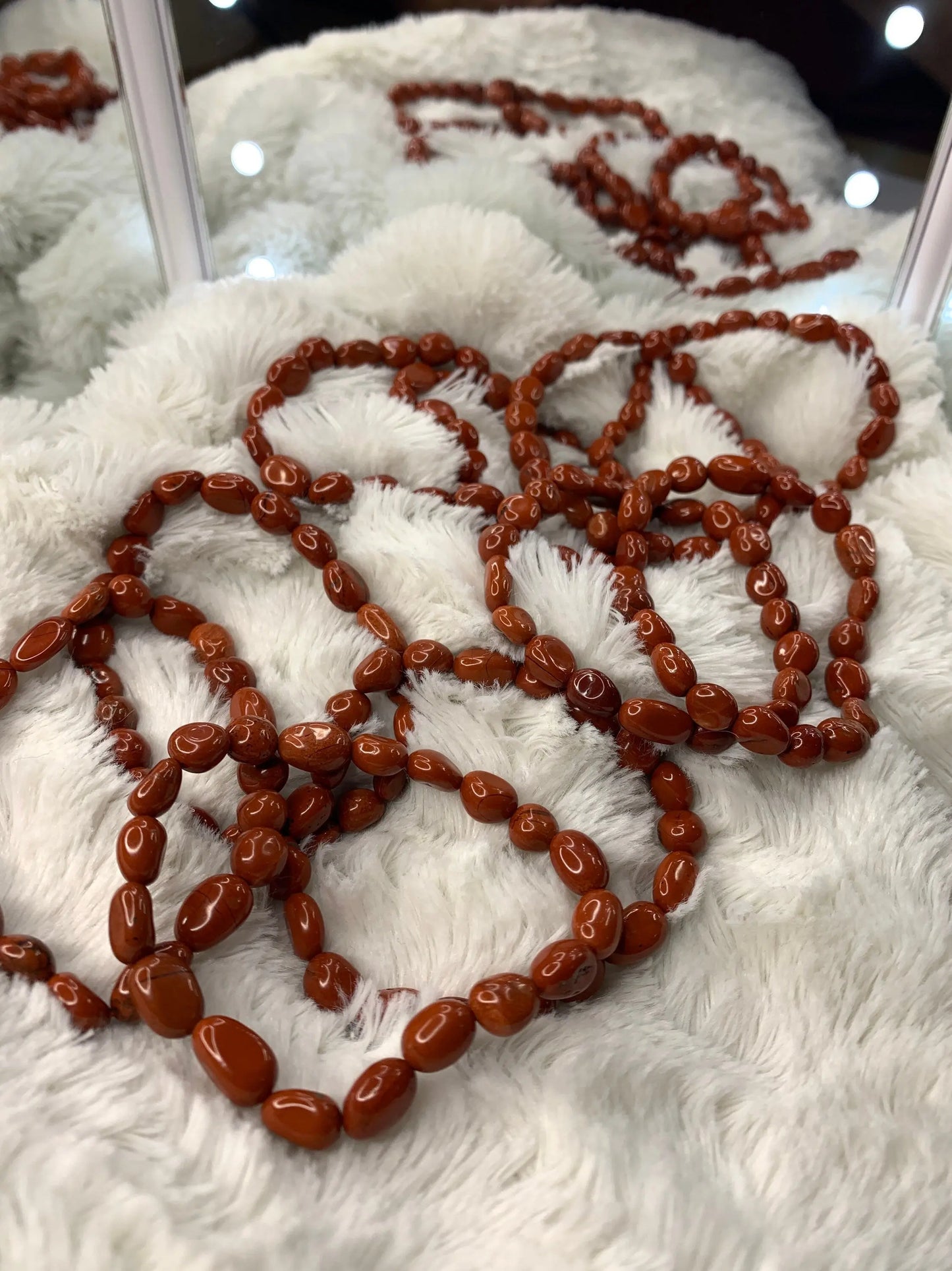 Red Jasper Pebble Bracelet BRC-0022 Shop Wholesale Crystals