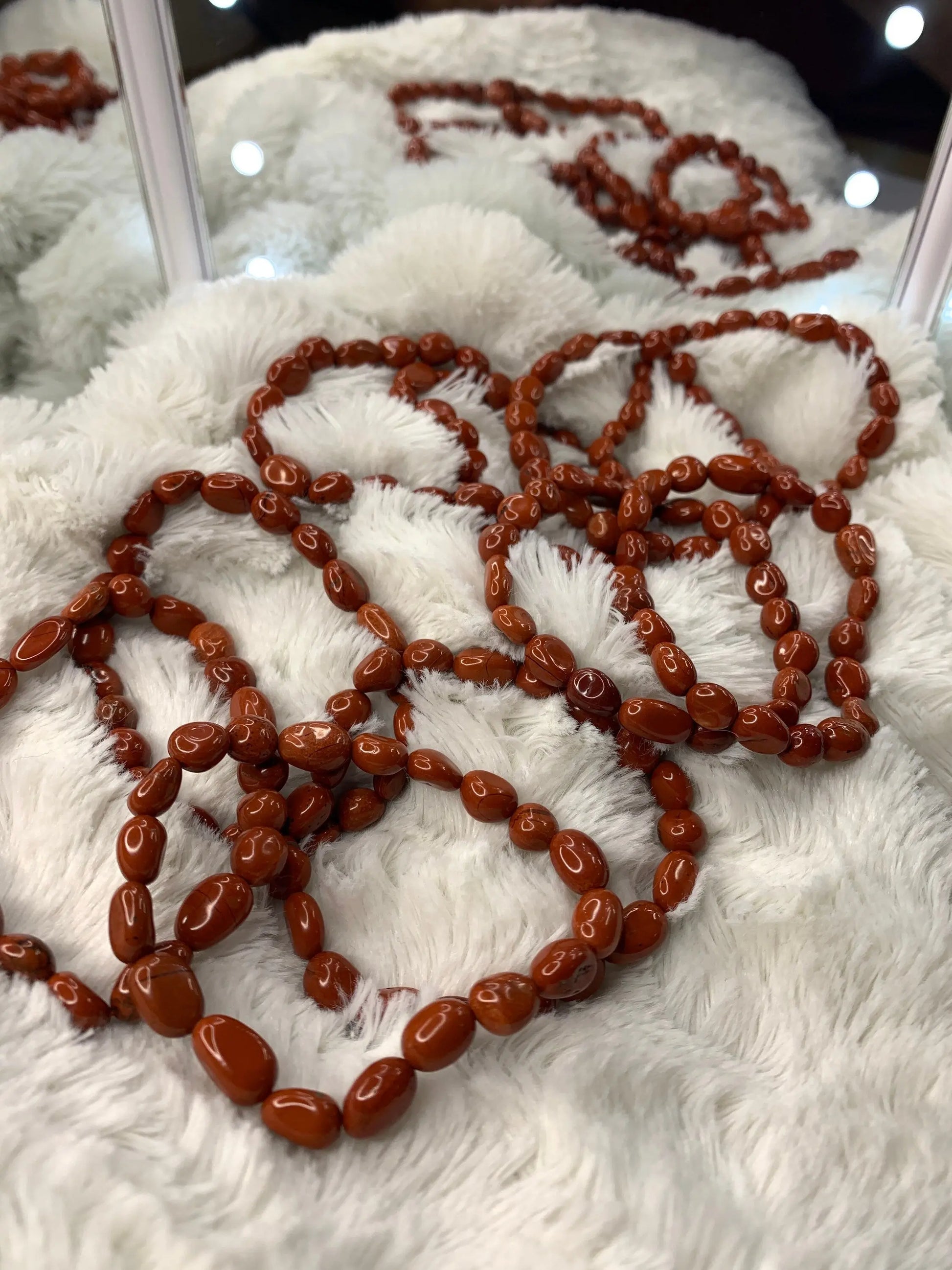 Red Jasper Pebble Bracelet BRC-0022 Shop Wholesale Crystals