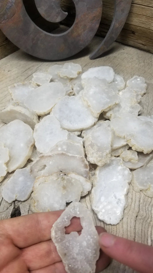 Quartz Geode Slab Raw Stone, Sliced and polished geode 0148 - Shop Wholesale Crystals