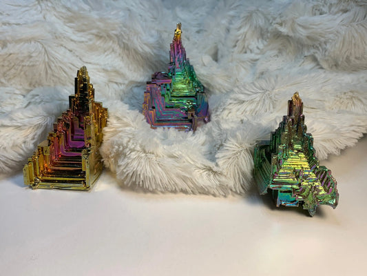 Bismuth Crystal, Beautiful Tower, Rainbow Sheen 1252 Shop Wholesale Crystals
