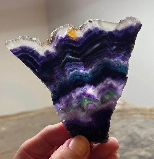 Purple & Green Fluorite Slab SLA-0202 Shop Wholesale Crystals