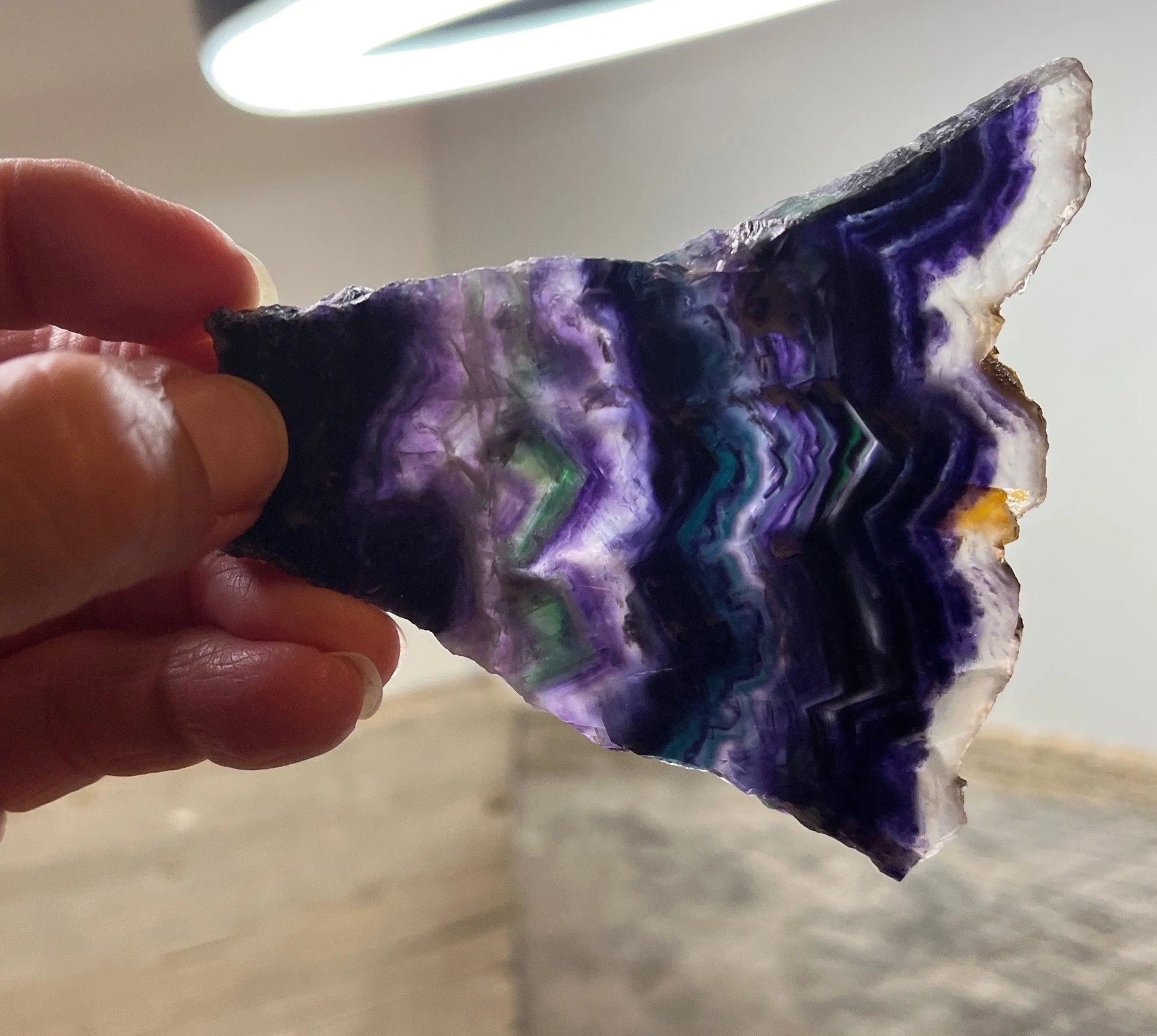 Purple & Green Fluorite Slab SLA-0202 Shop Wholesale Crystals