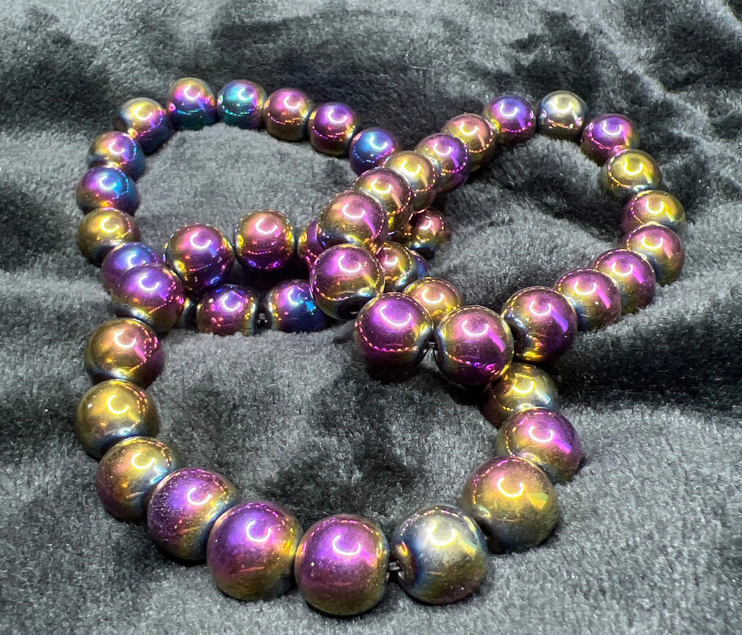 Rainbow Hematite Bracelet 12 mm BRC-0050 Shop Wholesale Crystals