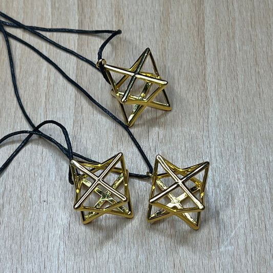 Golden Merkaba Pendant Necklace NCK-2664