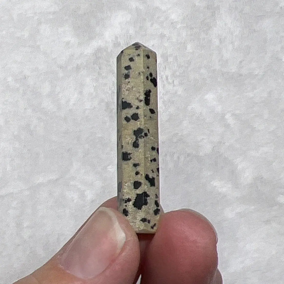 Dalmatian Jasper Obelisk 0916 (Approx. 1 5/8”) Shop Wholesale Crystals