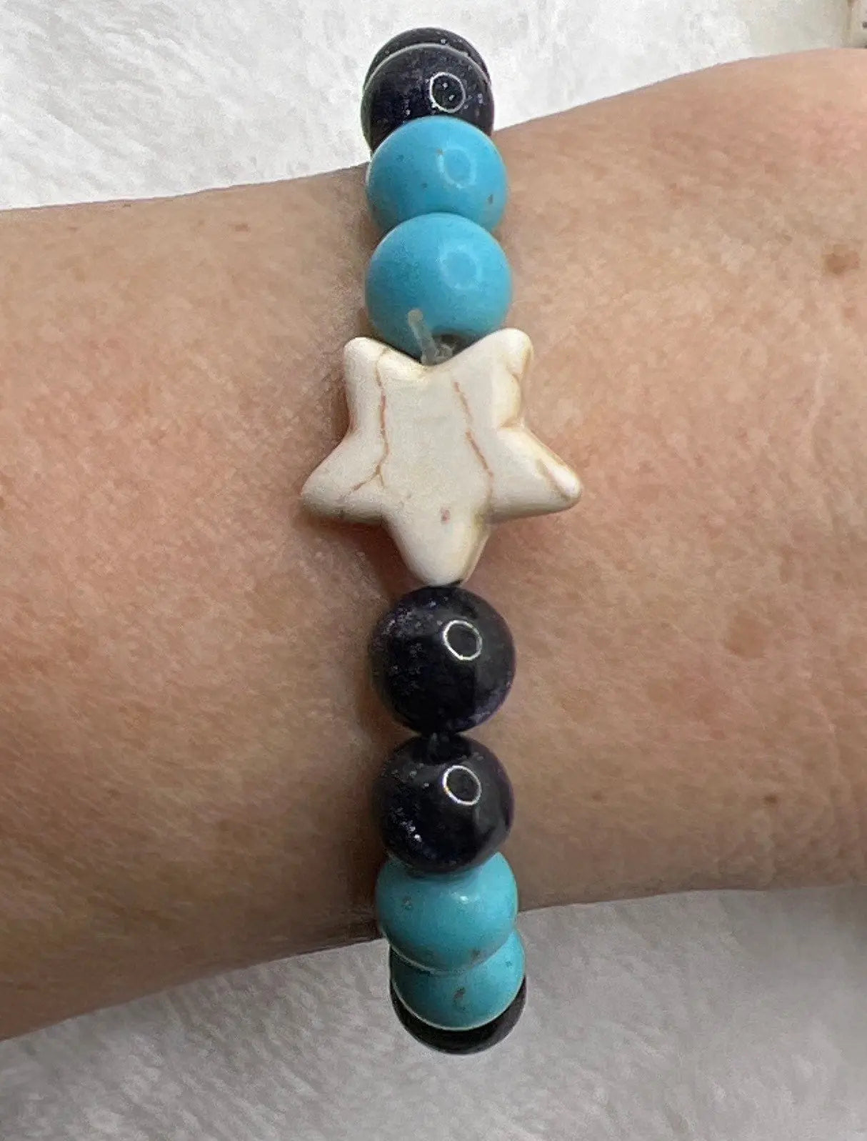 Night Sky Bracelet, with howlite star BRC-0165 Shop Wholesale Crystals