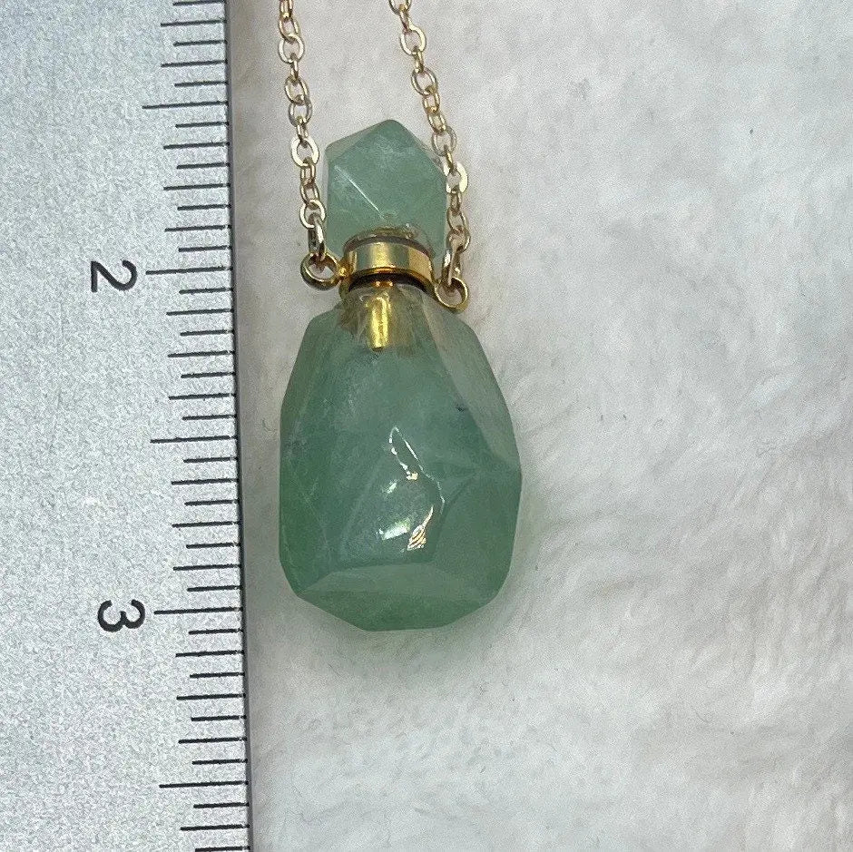Green Fluorite Faceted Potion Bottle Necklace with Screw On Cap NCK-2646 Shop Wholesale Crystals