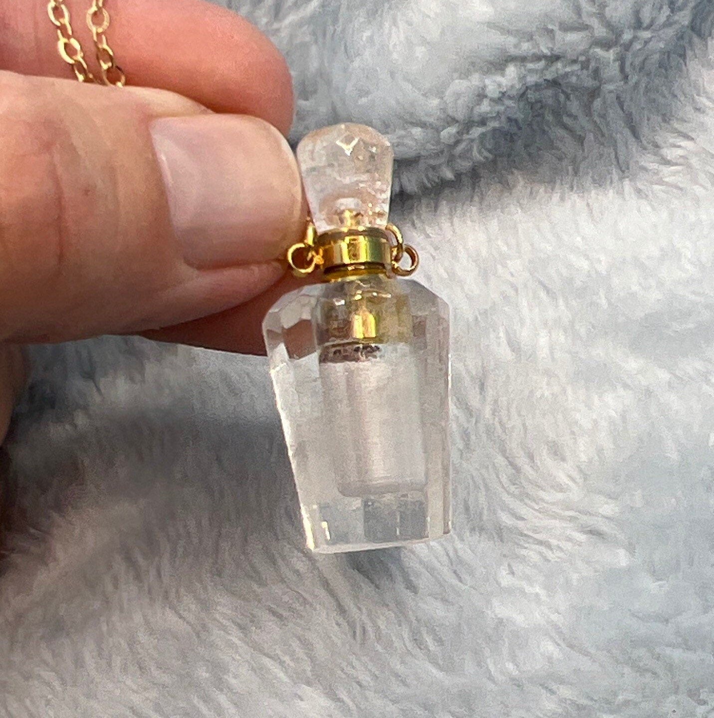 Clear Quartz Potion Bottle Necklace NCK-2656