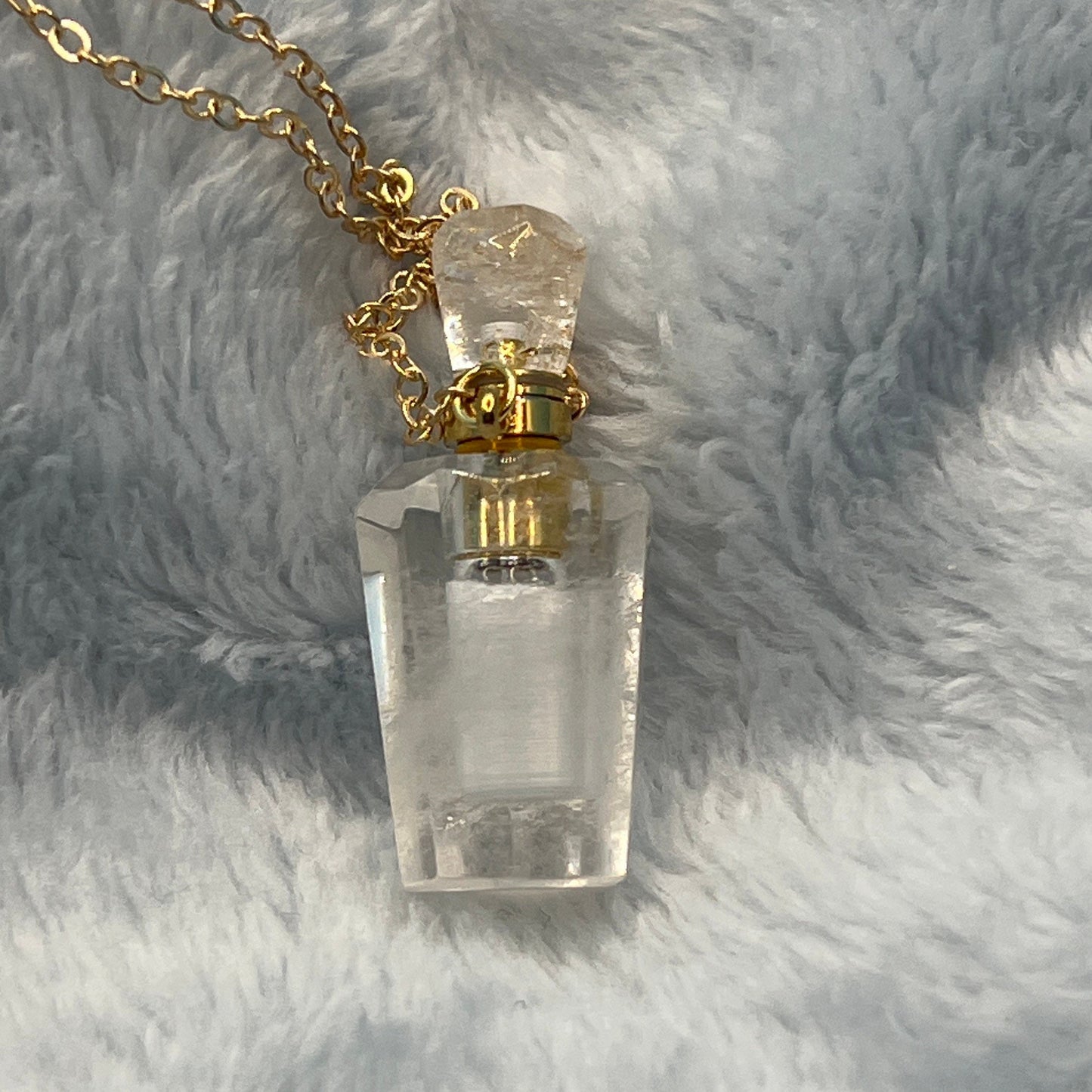 Clear Quartz Potion Bottle Necklace NCK-2656