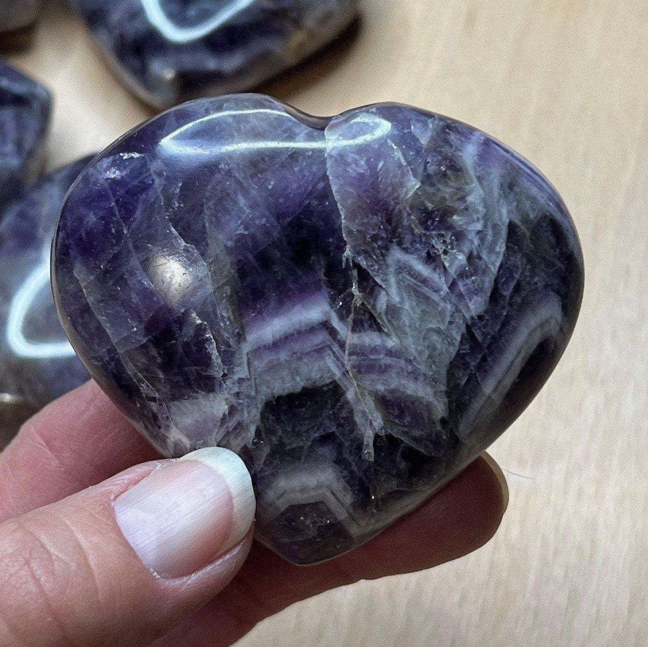 Dreamy Amethyst Heart, Large (Approx. 2 1/4" - 2 3/4") 0543