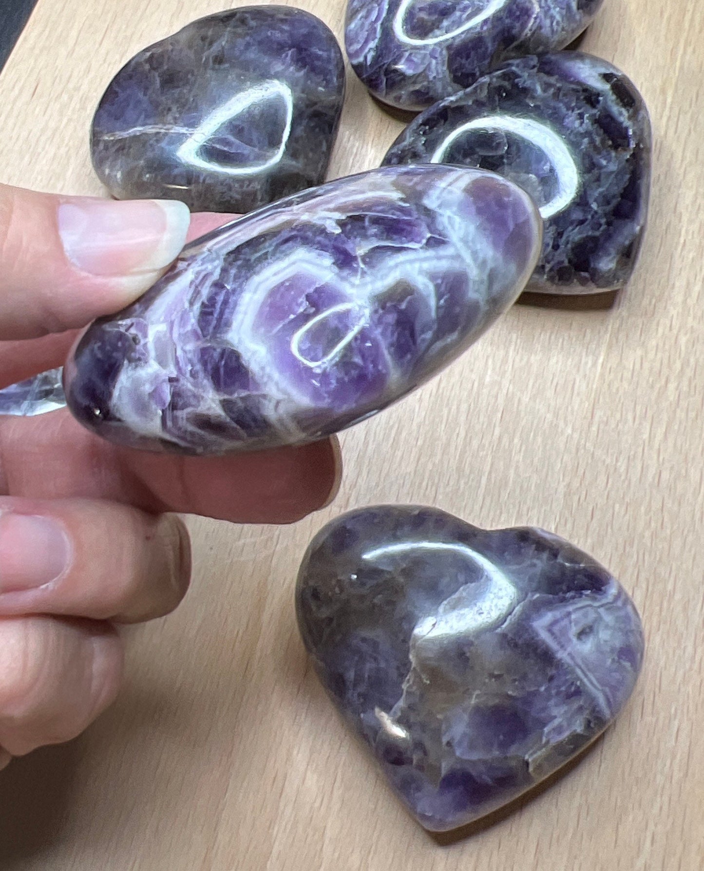 Dreamy Amethyst Heart, Large (Approx. 2 1/4" - 2 3/4") 0543