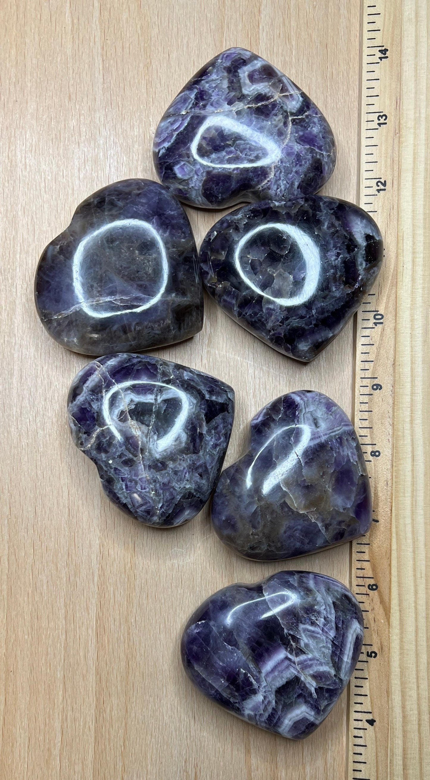 Dreamy Amethyst Heart, Large (Approx. 2 1/4" - 2 3/4") 0543