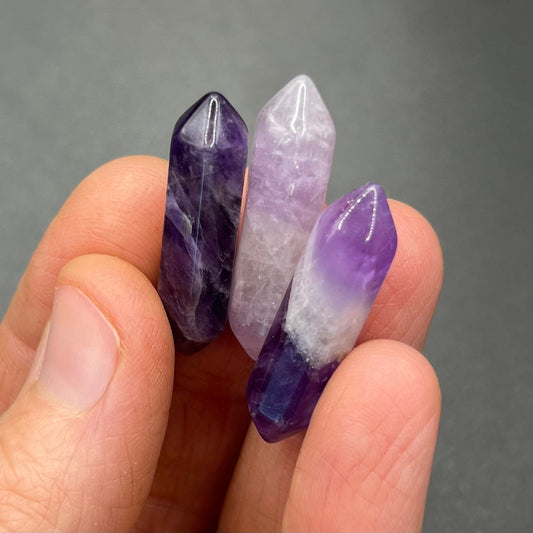 Amethyst Crystal, double terminated, double point, Approx 1 1/8” T-0040