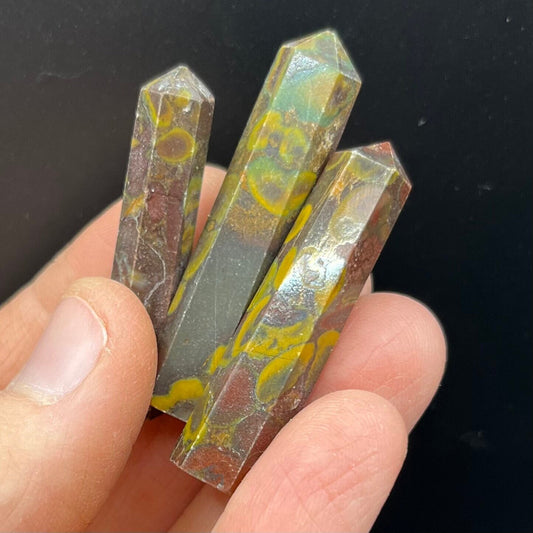 Fruit Jasper Obelisk, Small  (Approx. 1 3/8” - 1 5/8”) 0860